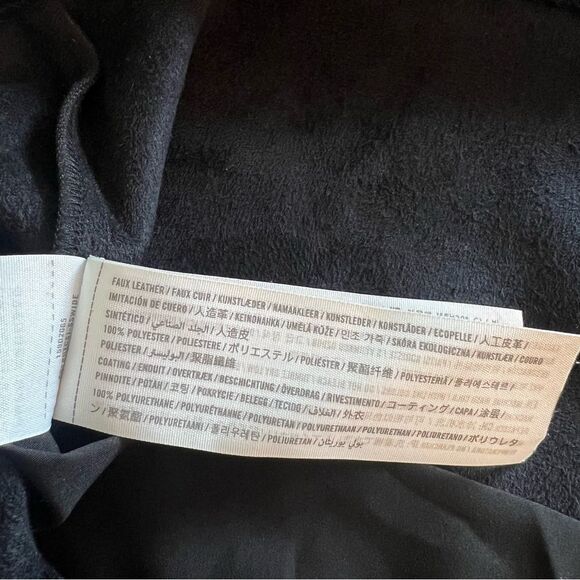 Abercrombie & Fitch Faux Leather Black Mini Dress NEW Size Medium Tall - Picture 11 of 12